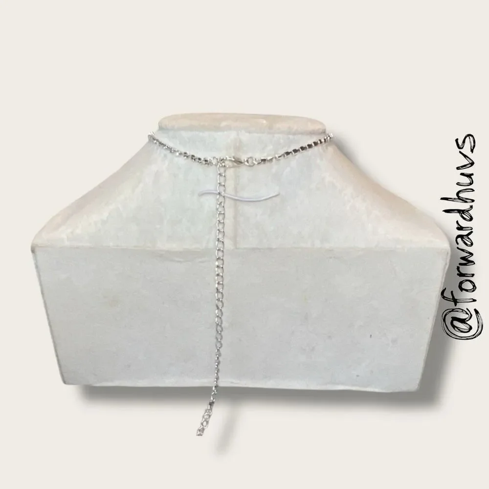 Bundle Sale 3 for $15 | Clear & Purple Stones – Teardrop Pendant – Lightweight